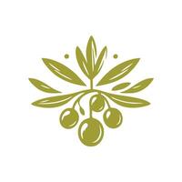 Olive Öl Logo Design Inspiration.Olive Öl Logo Design Vorlage vektor