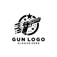 Schusswaffen-Logo-Design vektor