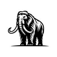 Mammut Tier Logo Design. zäh schwarz Mammut Design. Illustration Design vektor
