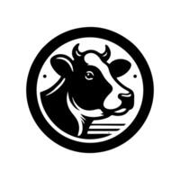 Kuh Logo Design Inspiration. Stier und Büffel Kuh Tier Logo Design vektor