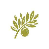 Olive Öl Logo Design Inspiration.Olive Öl Logo Design Vorlage vektor