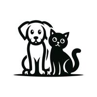 Hunde- und Katzen-Logo-Design vektor