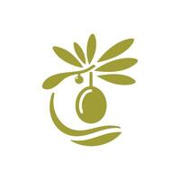 Olive Öl Logo Design Inspiration.Olive Öl Logo Design Vorlage vektor