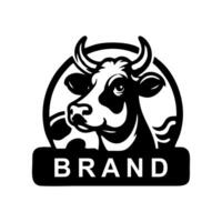 Kuh Logo Design Inspiration. Stier und Büffel Kuh Tier Logo Design vektor