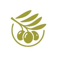 Olive Öl Logo Design Inspiration.Olive Öl Logo Design Vorlage vektor