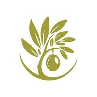 Olive Öl Logo Design Inspiration.Olive Öl Logo Design Vorlage vektor