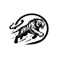 svart tiger logotyp. tiger logotyp design illustration vektor