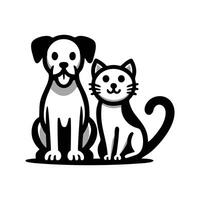 Hunde- und Katzen-Logo-Design vektor