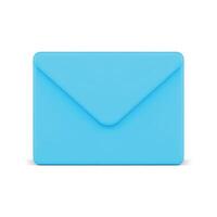 Briefumschlag Papier Brief geschlossen Pack eingehend Botschaft Email Plaudern Internet Kommunikation 3d Symbol vektor
