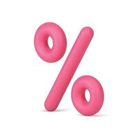Prozent Zeichen Prozentsatz Verkauf Rabatt kommerziell Spielraum finanziell Bankwesen 3d Symbol vektor