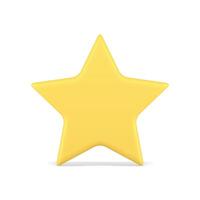 Star Gelb fünf Punkt Beste Qualität Garantie vergeben Rezension Bewertung Feedback 3d Symbol vektor