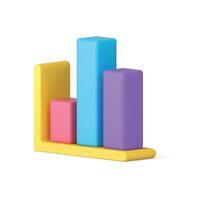 Geschäft Analysieren Bar Diagramm Bericht planen zum Bericht Visualisierung isometrisch 3d Symbol vektor