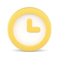 Stoppuhr Gelb Timer mit Pfeile Kreis Abzeichen Countdown Messung 3d Symbol realistisch vektor