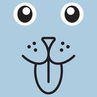 komisch Haustier Tier Hund Hündchen glücklich Emoticon Gesicht T-Shirt Geschenk T-Shirt vektor