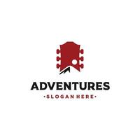 Musik- Abenteuer Logo Design modern Konzept vektor