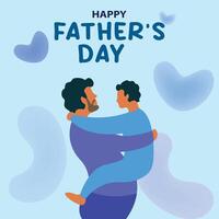 Lycklig fäder dag hälsning stock illustration vektor