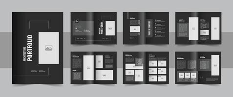 modern die Architektur Portfolio Broschüre Design zum korporativ Unternehmen, die Architektur Broschüre oder Innere Portfolio Design Vorlage vektor