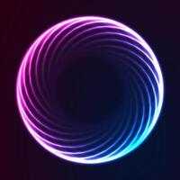Blau lila glühend Neon- Kreis abstrakt Konzept Hintergrund vektor