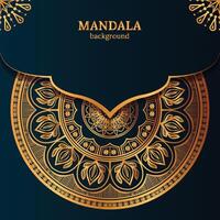 Luxus-Mandala-Hintergrund-Arabesken-Muster mit goldener Farbe, arabisch-islamischer Oststil vektor