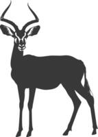 Silhouette Impala Tier voll Körper schwarz Farbe nur vektor