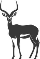 Silhouette Impala Tier voll Körper schwarz Farbe nur vektor