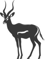 Silhouette Impala Tier voll Körper schwarz Farbe nur vektor