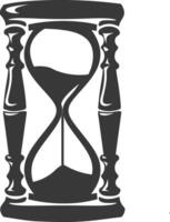 Silhouette Sanduhr schwarz Farbe nur vektor