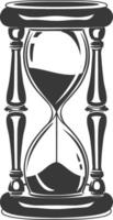 Silhouette Sanduhr schwarz Farbe nur vektor