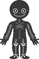 Silhouette Voodoo Puppe schwarz Farbe nur vektor