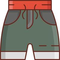 Shorts Farbliniensymbole vektor