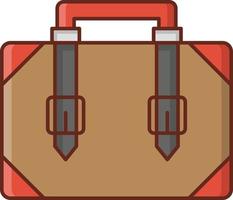 Symbole für die Farblinie der Gepäcktasche vektor