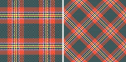 Plaid nahtlos von Hintergrund Textur Tartan mit ein Textil- Muster Stoff überprüfen. vektor