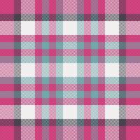 ruhig nahtlos Textur, voll Stoff Textil- Muster. männlich Tartan Hintergrund Plaid prüfen im Rosa und Weiß Farben. vektor