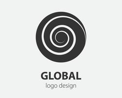 virvla runt logotyp design element. logotyp företag. vektor