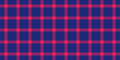 plagg pläd mönster tartan, latin tyg textur sömlös. eleganta bakgrund textil- kolla upp i blå och röd färger. vektor