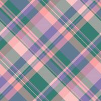 Textur nahtlos Textil- von prüfen Plaid mit ein Tartan Stoff Muster Hintergrund. vektor