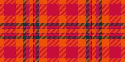 Plaid Hintergrund Muster von Textil- prüfen Tartan mit ein nahtlos Textur Stoff. vektor