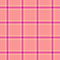 äktenskap kolla upp sömlös textur, ålder mönster pläd tyg. bebis bakgrund tartan textil- i rosa och röd färger. vektor