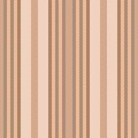 T-Shirt Linien Stoff Textil, Italien Textur nahtlos . Gekritzel Vertikale Hintergrund Muster Streifen im Licht und Orange Farben. vektor