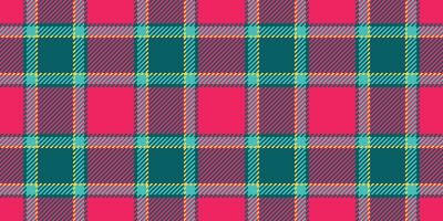 manlig tartan tyg textil, hundar mönster bakgrund sömlös. hantverk textur kolla upp pläd i röd och cyan färger. vektor