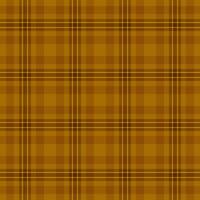 gemütlich Hintergrund nahtlos, Teil Stoff Muster Schottenstoff. Perfektion Plaid Textil- prüfen Textur im Bernstein und Orange Farben. vektor