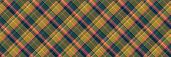 falten Tartan Hintergrund nahtlos, elementar Plaid Stoff Textil. online Textur prüfen Muster im Bernstein und Orange Farben. vektor