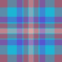 Weihnachten Karte Textil- Muster nahtlos, Magenta Tartan Textur Hintergrund. Geschenk Karte Stoff prüfen Plaid im Rosa und cyan Farben. vektor