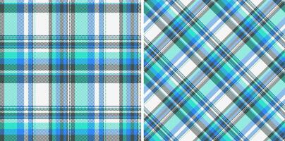 prüfen Textur Plaid von Hintergrund Stoff mit ein Muster Textil- nahtlos Schottenstoff. vektor