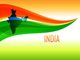 Indisk flaggdesign i vågstil vektor
