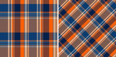 nahtlos prüfen Plaid von Muster Tartan mit ein Stoff Textil- Textur Hintergrund. vektor