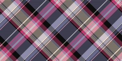 kvinna pläd tyg, konceptuell bakgrund sömlös textil. fri kolla upp mönster textur tartan i pastell och svart färger. vektor