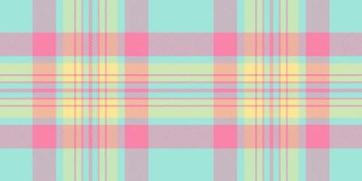 Stoff Tartan von prüfen Textil- Muster mit ein nahtlos Hintergrund Plaid Textur. vektor