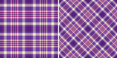 Textur Tartan von Textil- Plaid prüfen mit ein Muster nahtlos Hintergrund Stoff. vektor