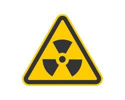 strålning ikon . varning radioaktiv tecken fara symbol. vektor